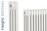 RE-4-600-TH - Reina Colona White 4 Column Radiator H600mm x W785mm RE-4-600-TH - Reina Colona White 4 Column Radiator H600mm x W785mm